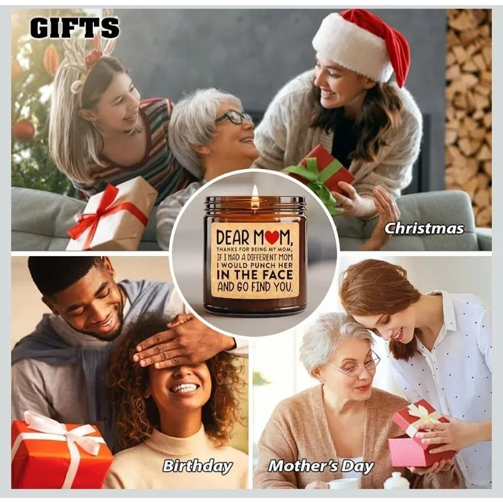 Funny‎ Mom Gift Scented Candle Amber Jar Birthday Mother's Day Christmas ShinyKT